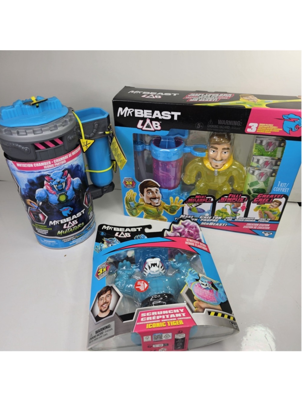 SEALED MrBeast Lab Toy Lot Mutators Iconic Panther Tiger Creation Station NEW
